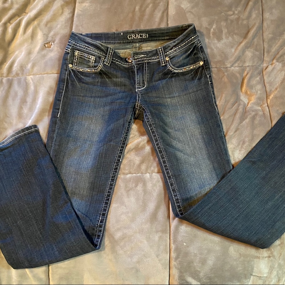 Grace in LA embellished jeans